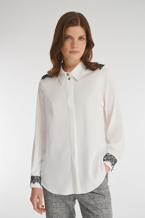 Рубашка с кружевом Бренд Caterina Leman