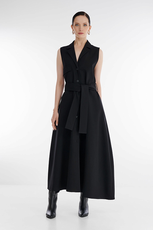 Длинное платье с асимметричным подолом Бренд Sarah Pacini