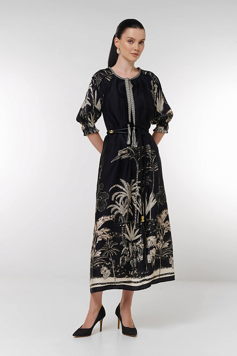 Платье с растительным узором Бренд Caterina Leman