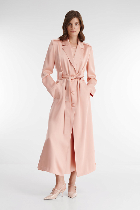 Легкое атласное пальто Бренд Caterina Leman