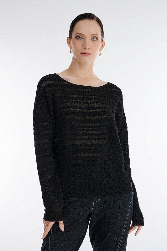 Джемпер с вырезом-лодочкой Бренд Sarah Pacini