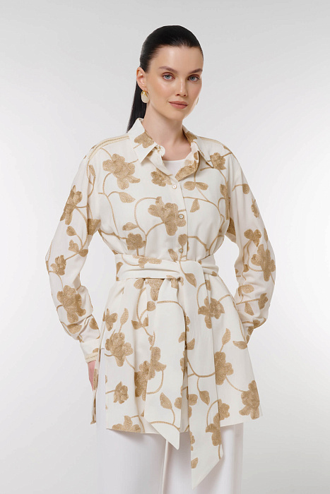 Блузка с цветочным узором Бренд Caterina Leman