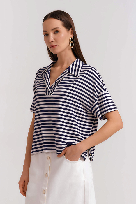 Футболка с отложным воротником Бренд Diana Gallesi