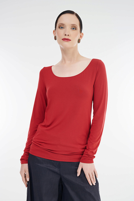 Лонгслив с U-образным вырезом Бренд Sarah Pacini