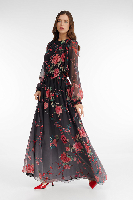 Платье макси с цветочным принтом Бренд Daniela Drei