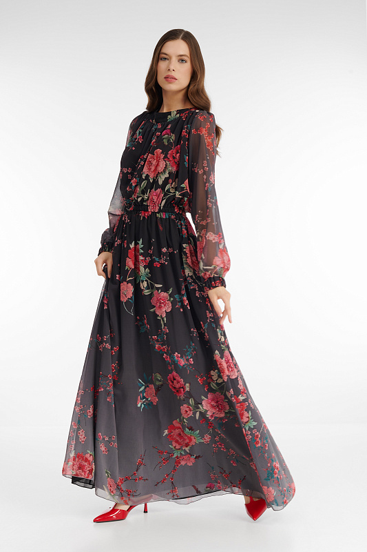 Платье макси с цветочным принтом Бренд Daniela Drei