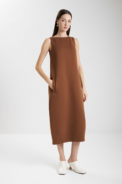 Платье-баллон из смесового хлопка Бренд MM