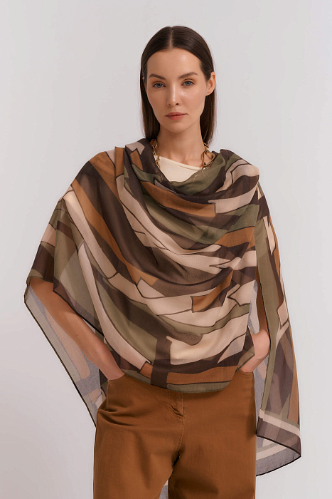 Палантин с цветочным принтом Бренд Diana Gallesi