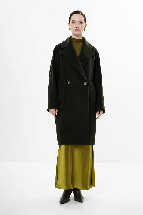 Двубортное шерстяное пальто Бренд Diana Gallesi