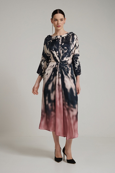 Платье с эффектом тай-дай Бренд High