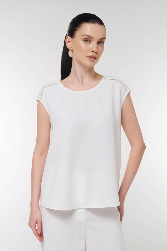 Топ с контрастной окантовкой Бренд Caterina Leman