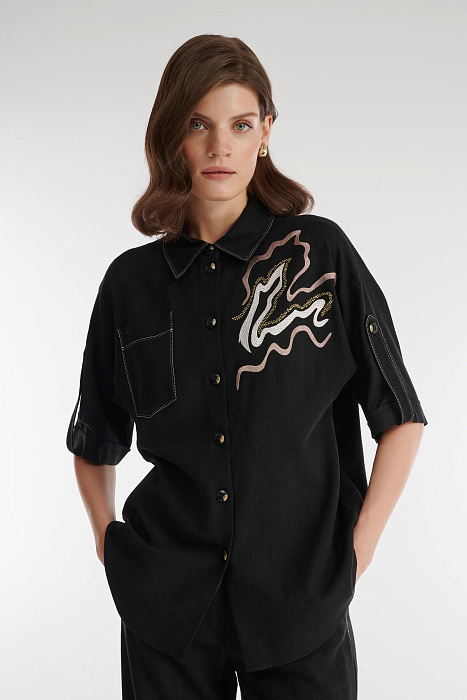 Рубашка с рукавом до локтя Бренд Caterina Leman