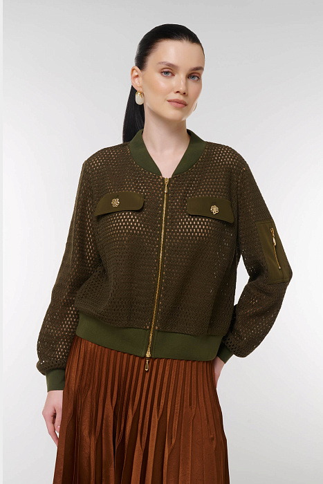 Жакет  на молнии с перфорацией Бренд Caterina Leman