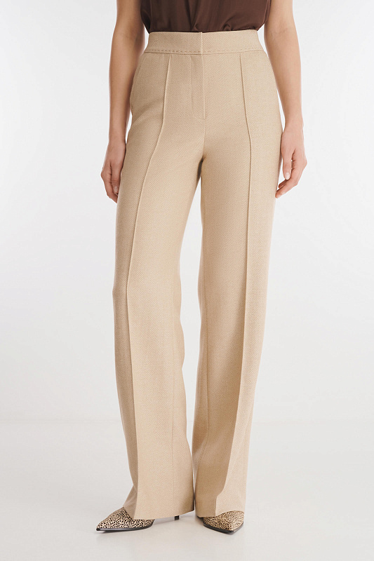 Брюки со стрелками из смесовой шерсти Бренд Caterina Leman