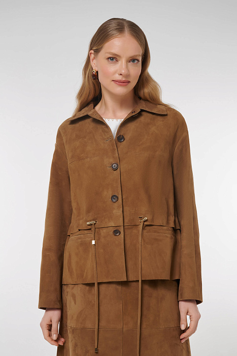 Удлиненная куртка из натуральной кожи Бренд Caterina Leman