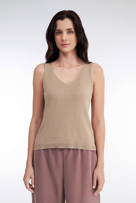 Трикотажный топ с V-образным вырезом Бренд Rocco Ragni