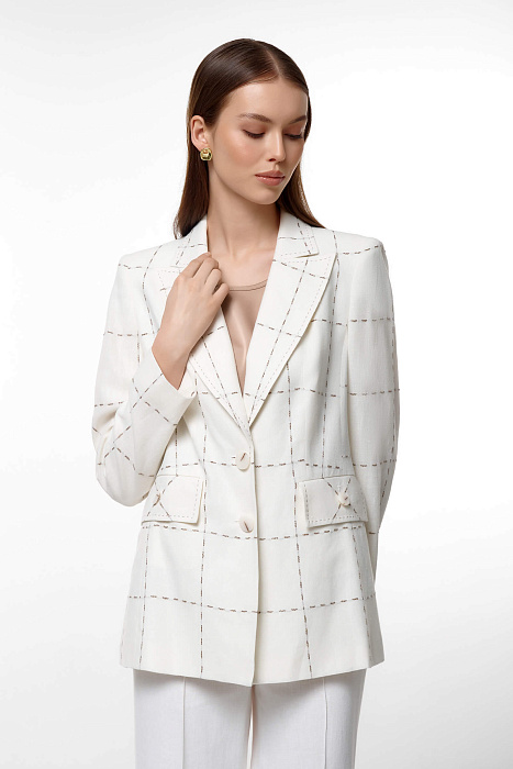 Пиджак с принтом в виде строчки Бренд Caterina Leman