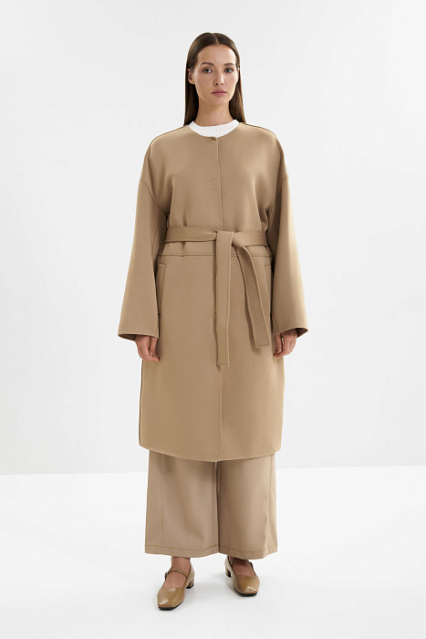 Пальто-халат из смесового хлопка Бренд MM