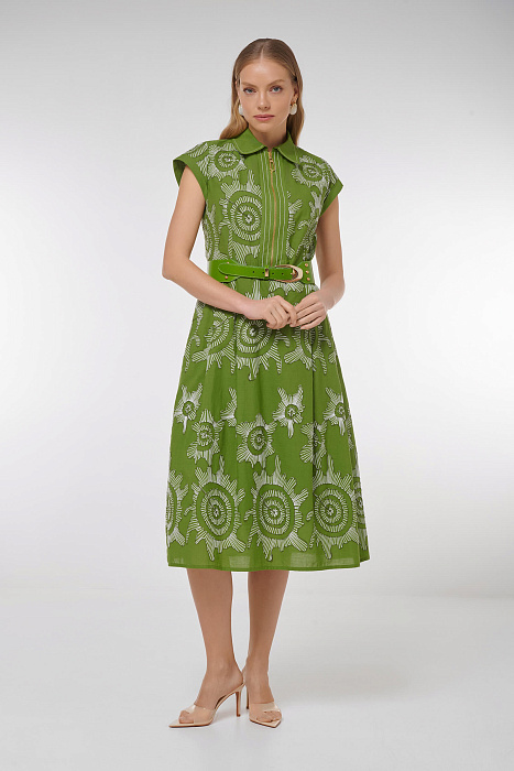 Платье миди с абстрактным принтом Бренд Caterina Leman