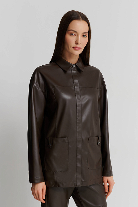 Рубашка из экокожи Бренд Max Mara