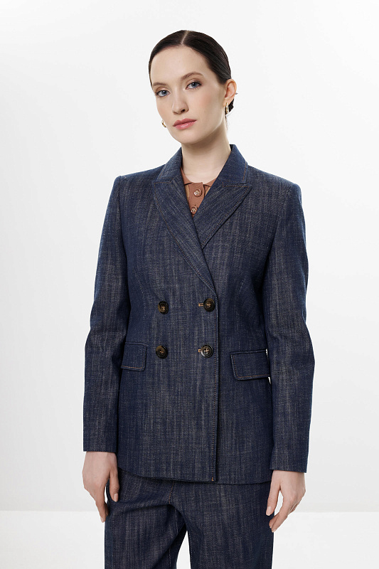 Двубортный пиджак из 100% хлопка Бренд Diana Gallesi