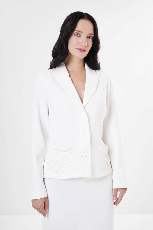 Однобортный пиджак из смесовой вискозы Бренд Milva Mi