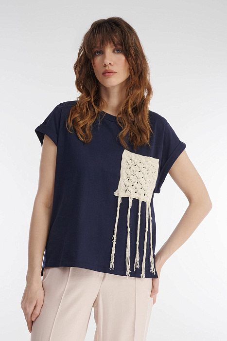 Футболка с декоративным карманом Бренд Caterina Leman