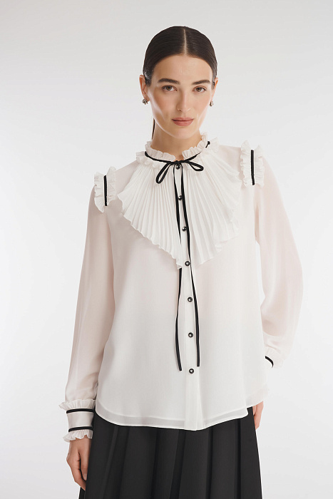 Рубашка с жабо и рюшами Бренд Caterina Leman