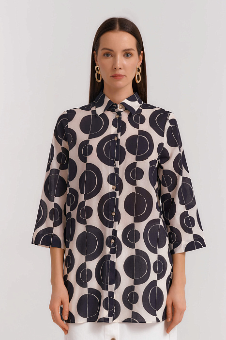 Рубашка с растительным принтом Бренд Diana Gallesi