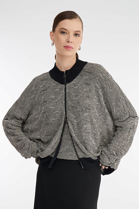 Кардиган на молнии с воротником Бренд Sarah Pacini