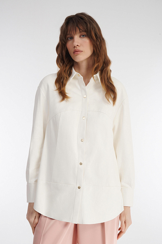 Удлиненная куртка из натуральной кожи Бренд Caterina Leman