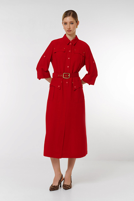 Платье миди с карманами Бренд Caterina Leman