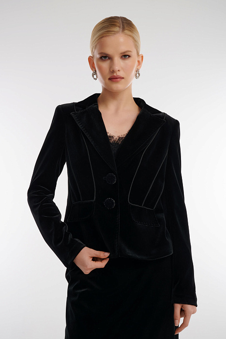 Бархатный жакет с английским воротником Бренд Caterina Leman