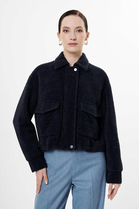 Укороченная куртка с накладными карманами Бренд Diana Gallesi