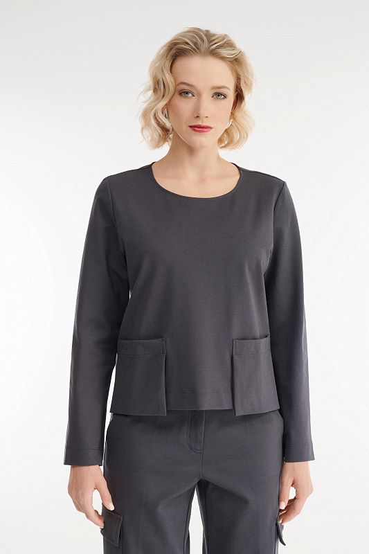 Джемпер с накладными карманами Бренд Diana Gallesi