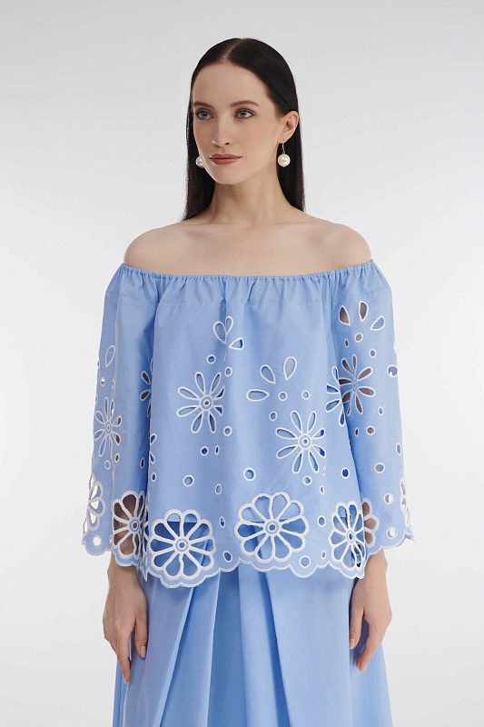 Блузка из хлопкового шитья Бренд Milva Mi