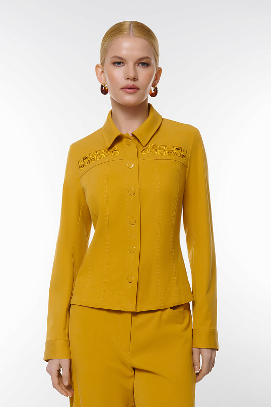 Укороченный жакет с вышивкой Бренд Caterina Leman