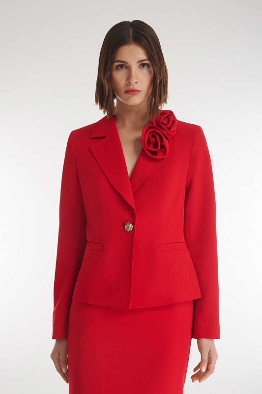 Жакет с объемным цветочным декором Бренд Caterina Leman