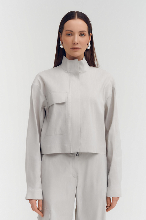 Укороченный жакет на молнии Бренд Sarah Pacini