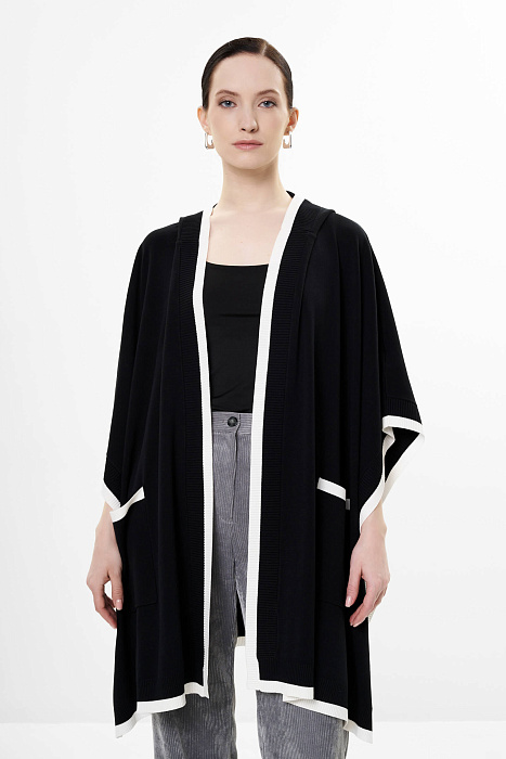 Трикотажное пончо с капюшоном Бренд Luisa Viola