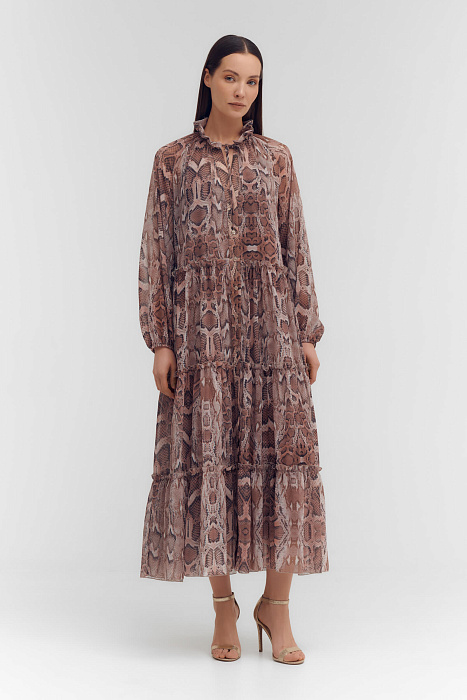 Платье с анималистичным принтом Бренд Daniela Drei