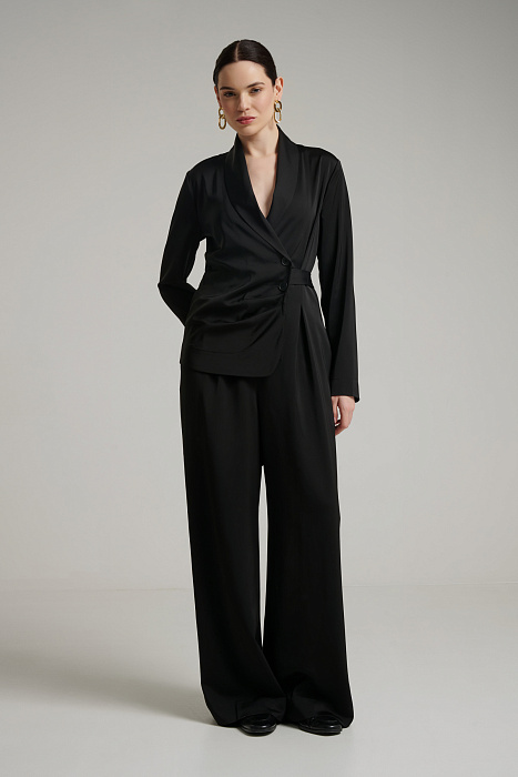 Комбинезон из атласа с драпировкой Бренд High