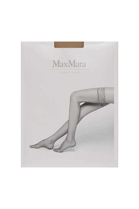 Чулки 13 ден с цветочным кружевом Бренд Max Mara