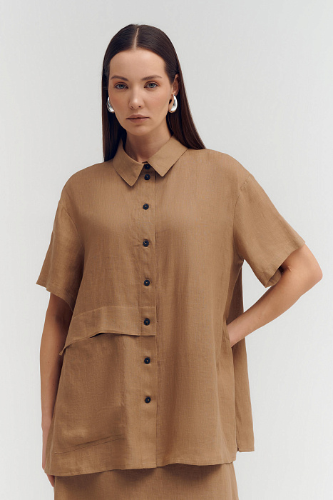Рубашка из льна Бренд Sarah Pacini
