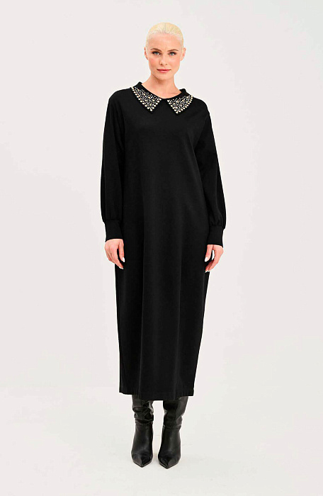 Платье с декорированным воротником Бренд Daniela Drei