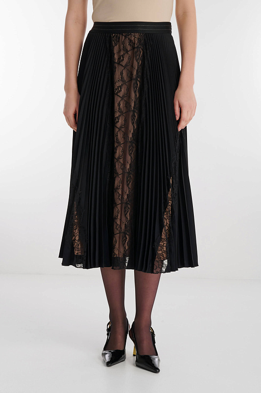 Плиссированная юбка с кружевными вставками Бренд Caterina Leman