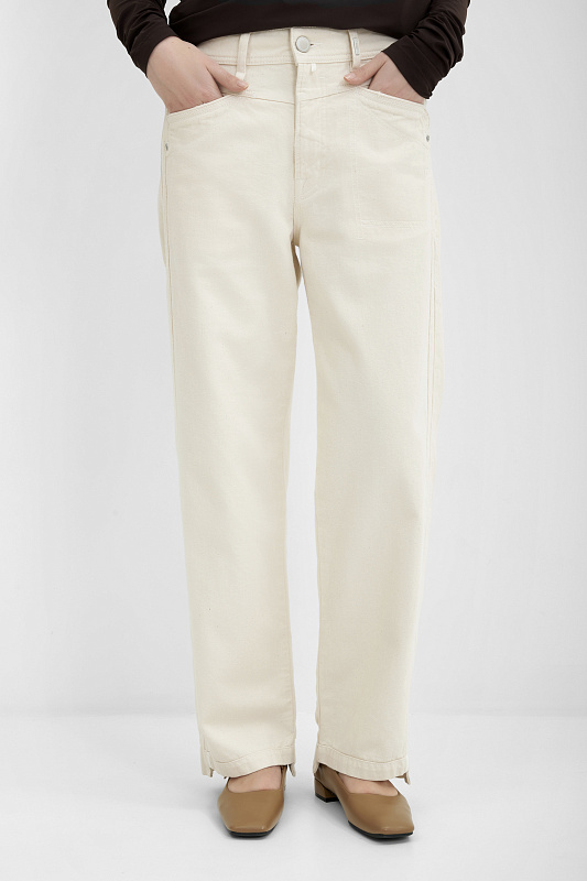 Прямые джинсы на средней посадке Бренд High