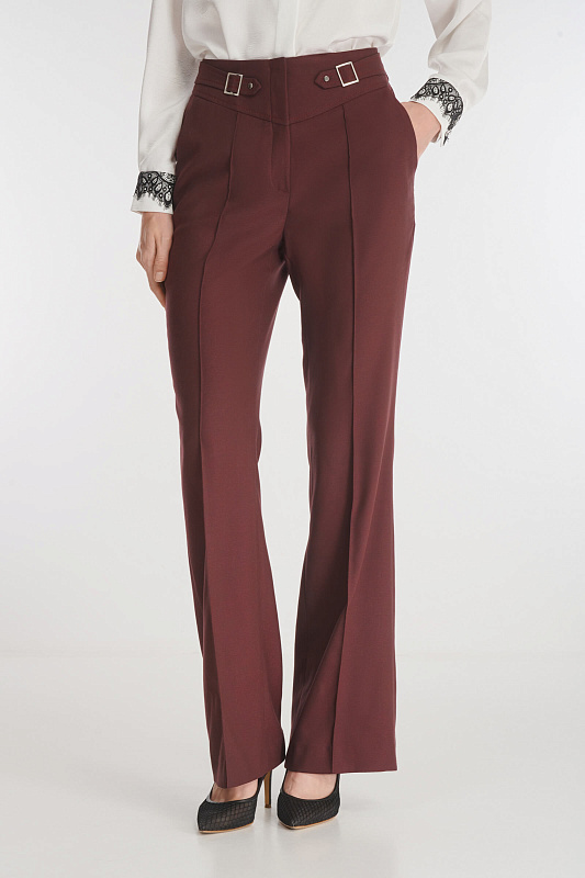 Расклешенные брюки с акцентным поясом Бренд Caterina Leman