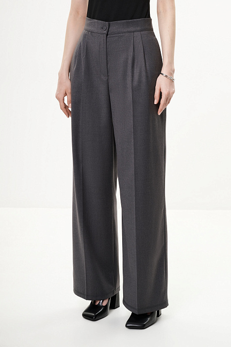 Прямые брюки со стрелками и поясом на резинке Бренд Milva Mi