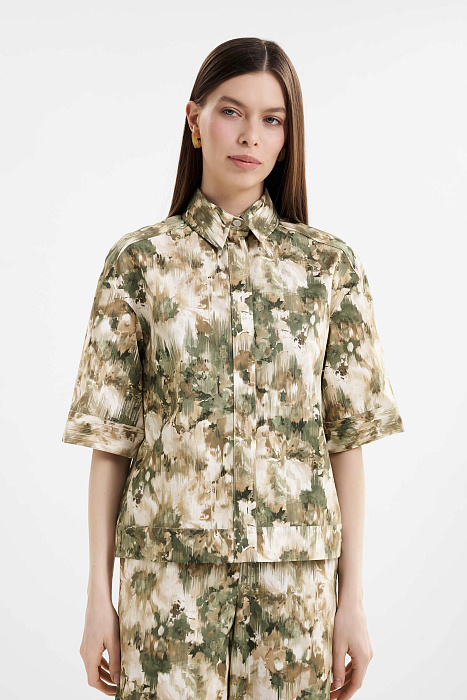 Хлопковая рубашка Бренд MM